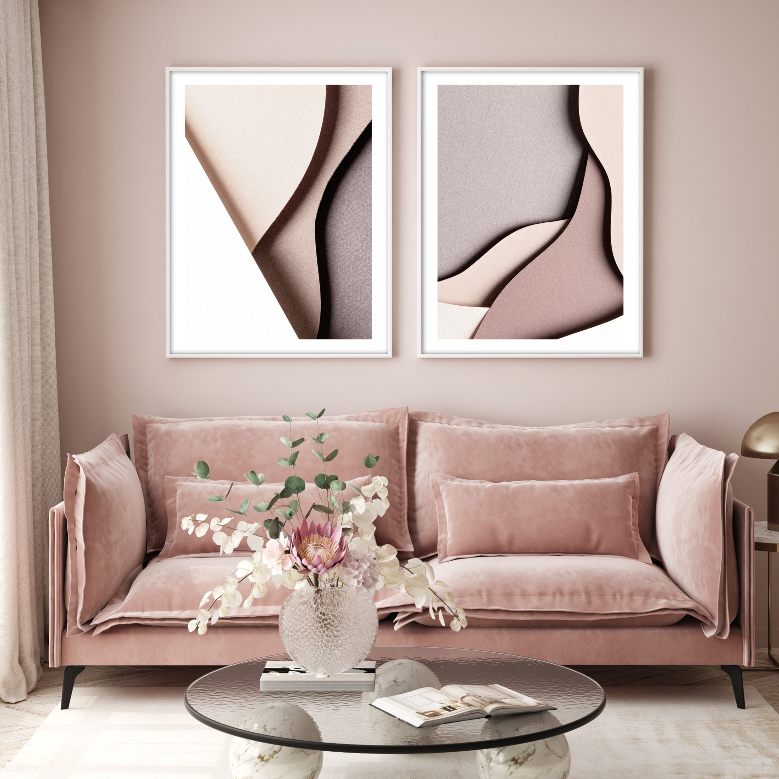 geometric paper wall print