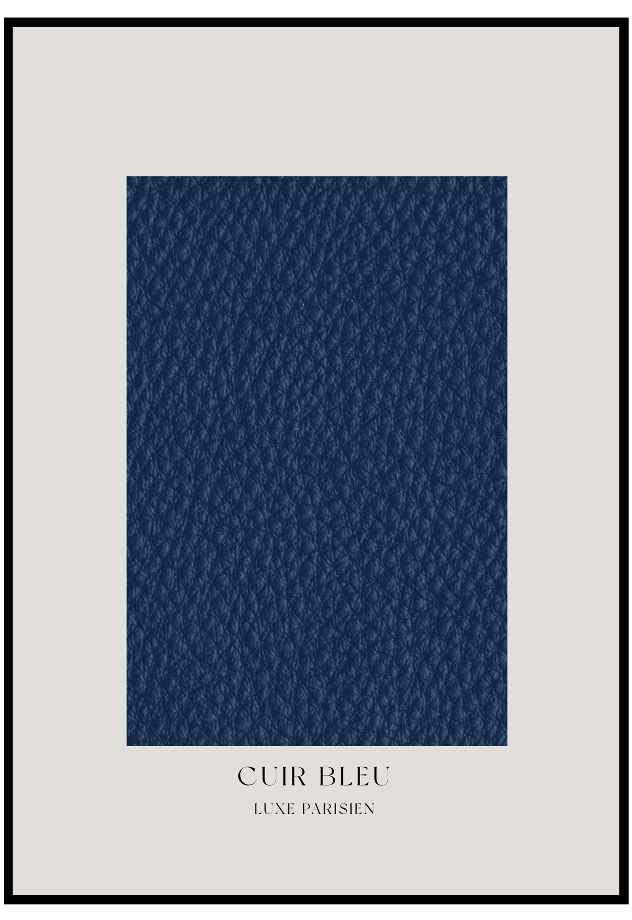 Blue Leather Poster