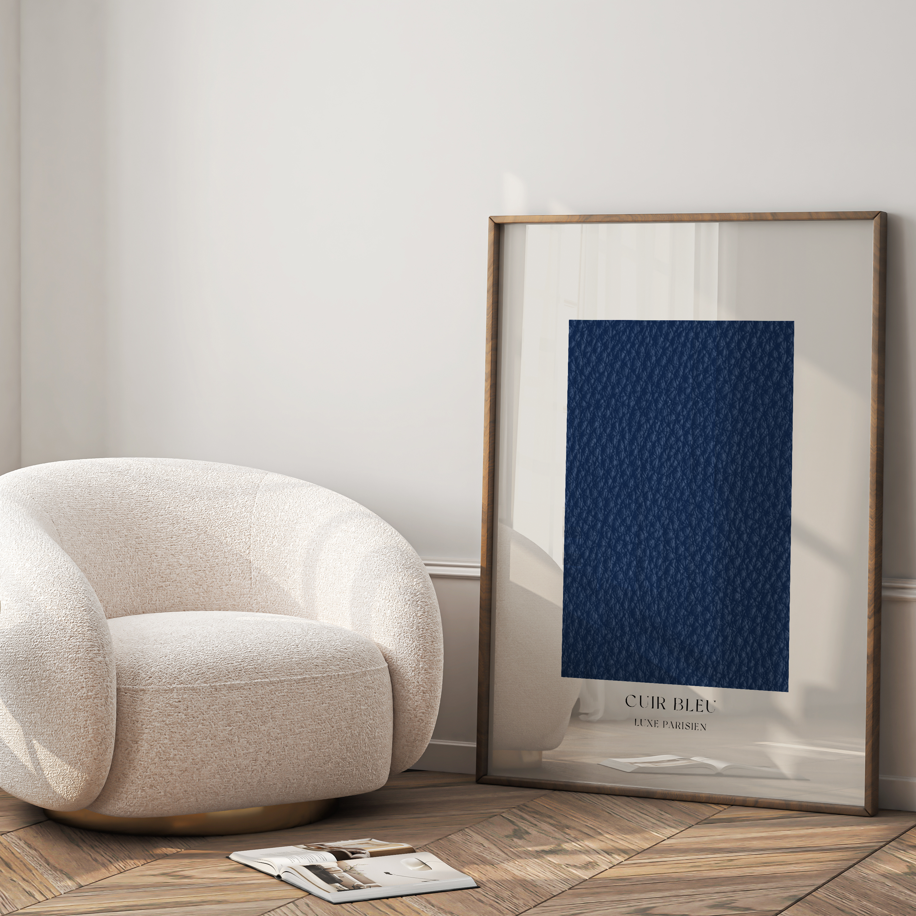 Blue Leather Poster