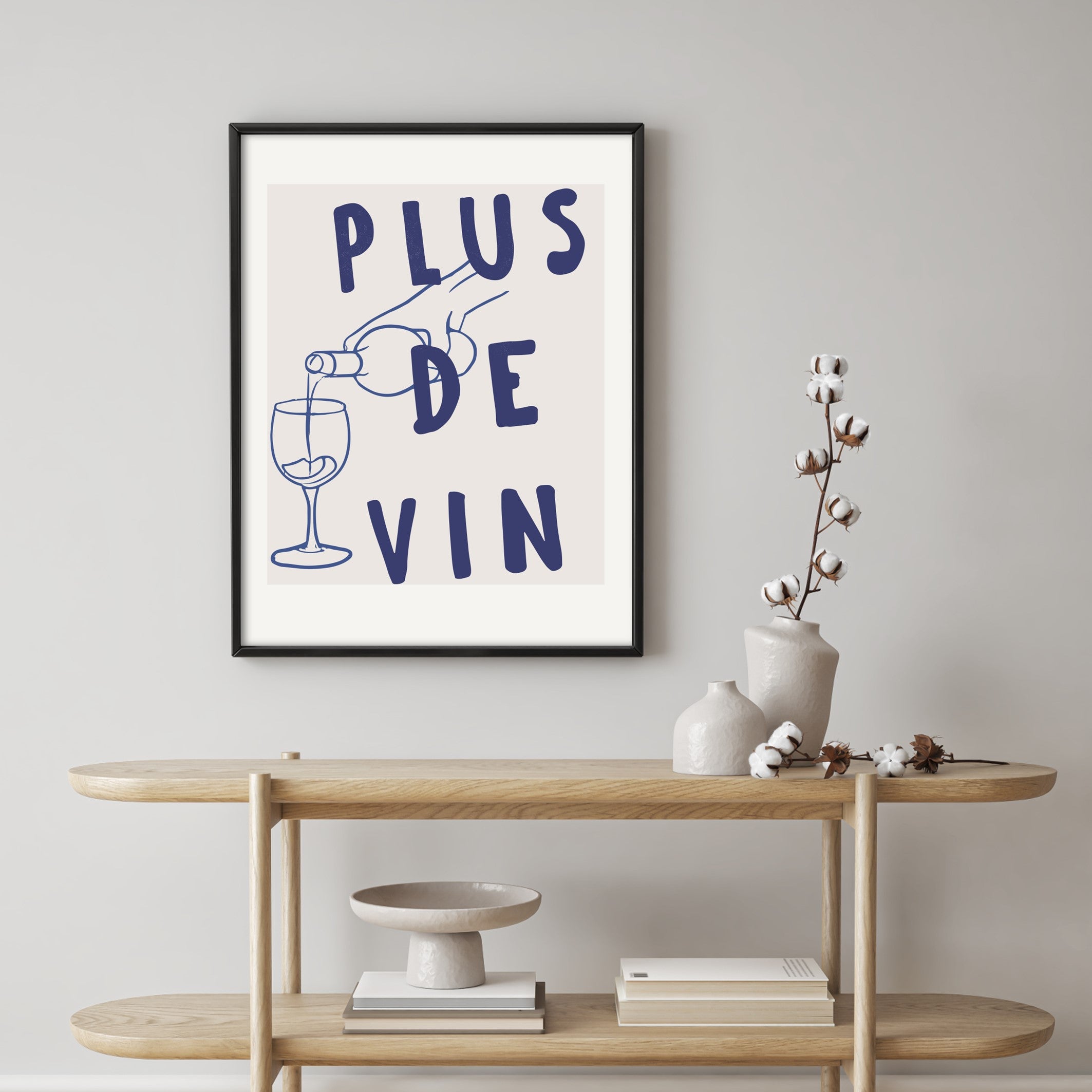 plus de vin wall print