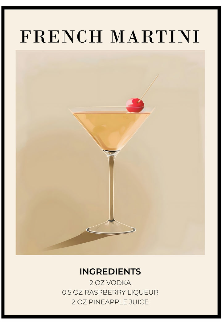 french martini recipe poster