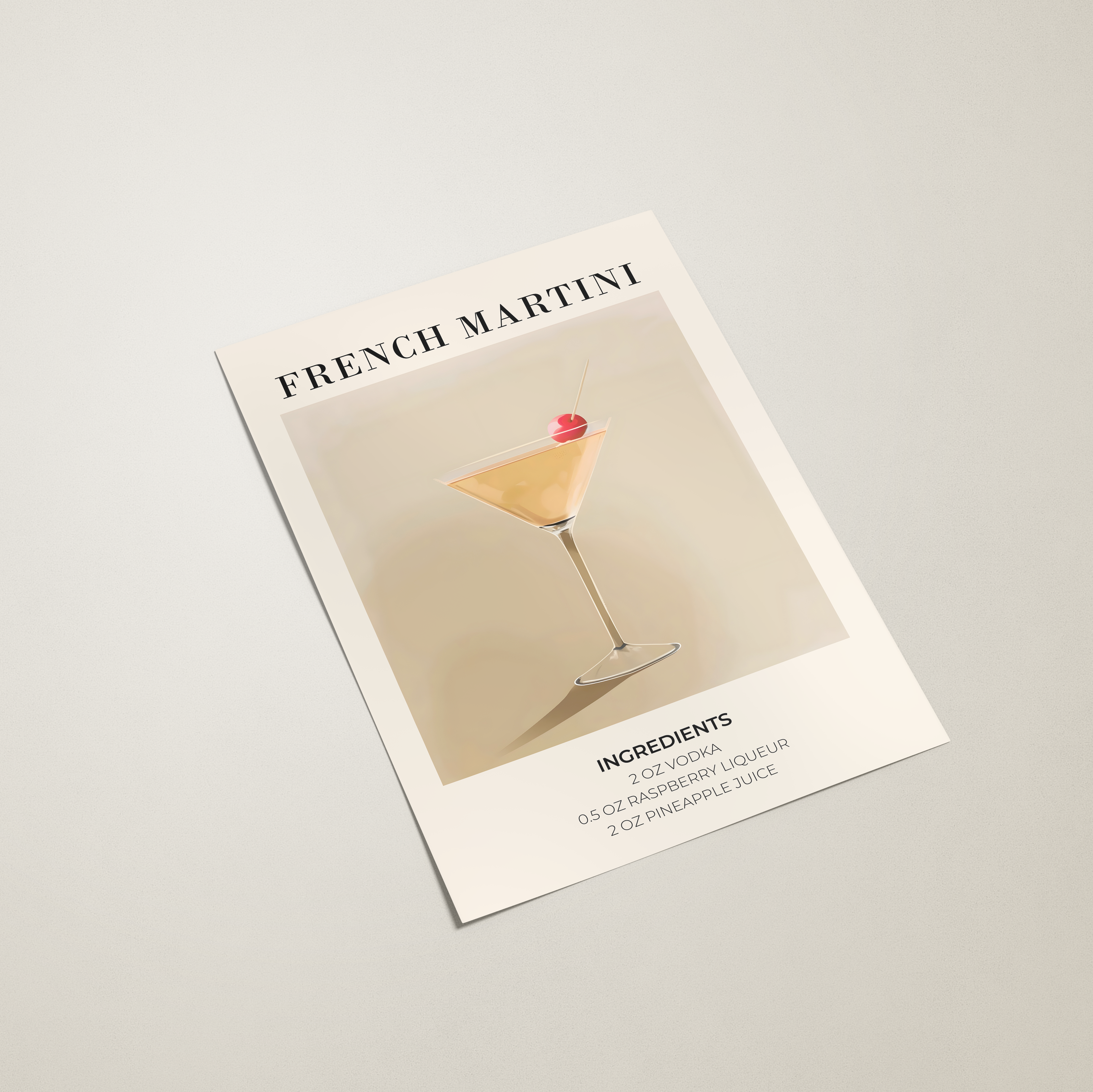 french martini recipe poster