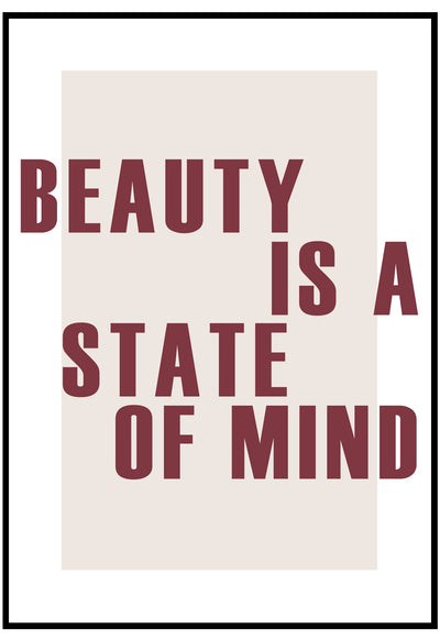 beauty is a state of mind poster