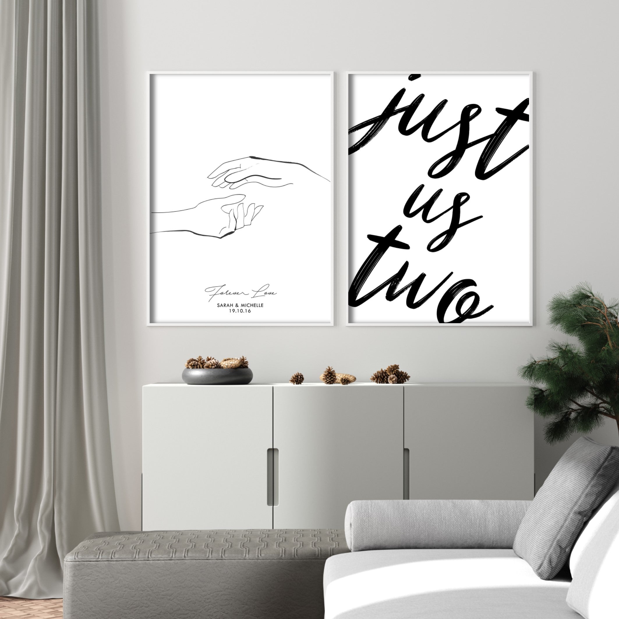 Print poster wall art just us two