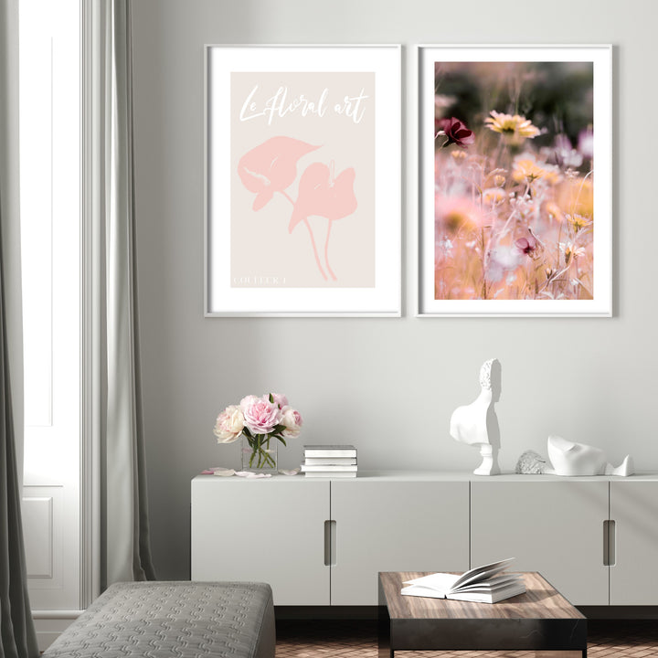 le floral couleur print poster