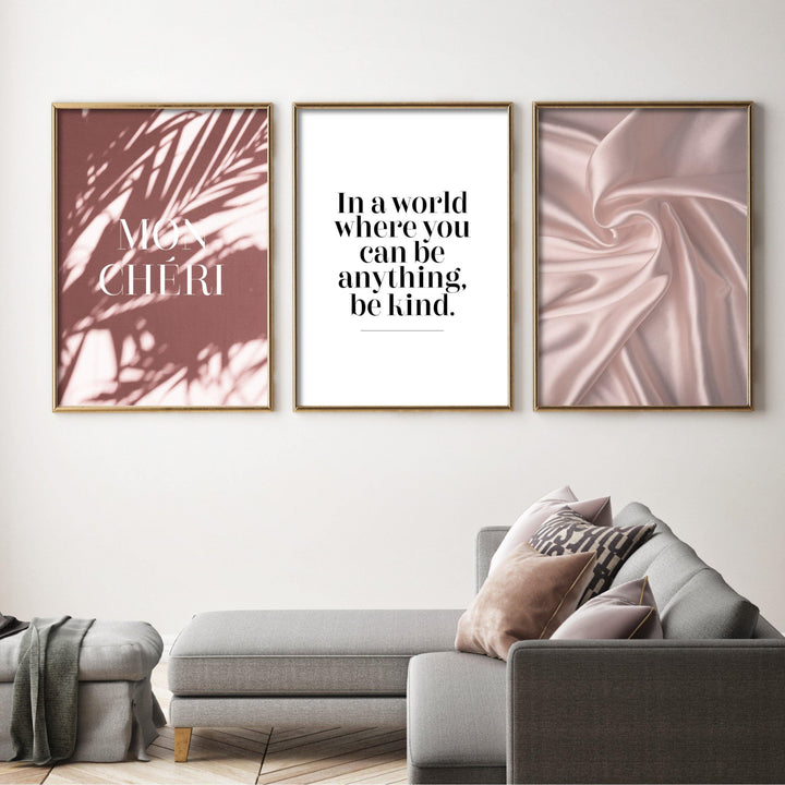 In a world where you can be anything be kind wall art