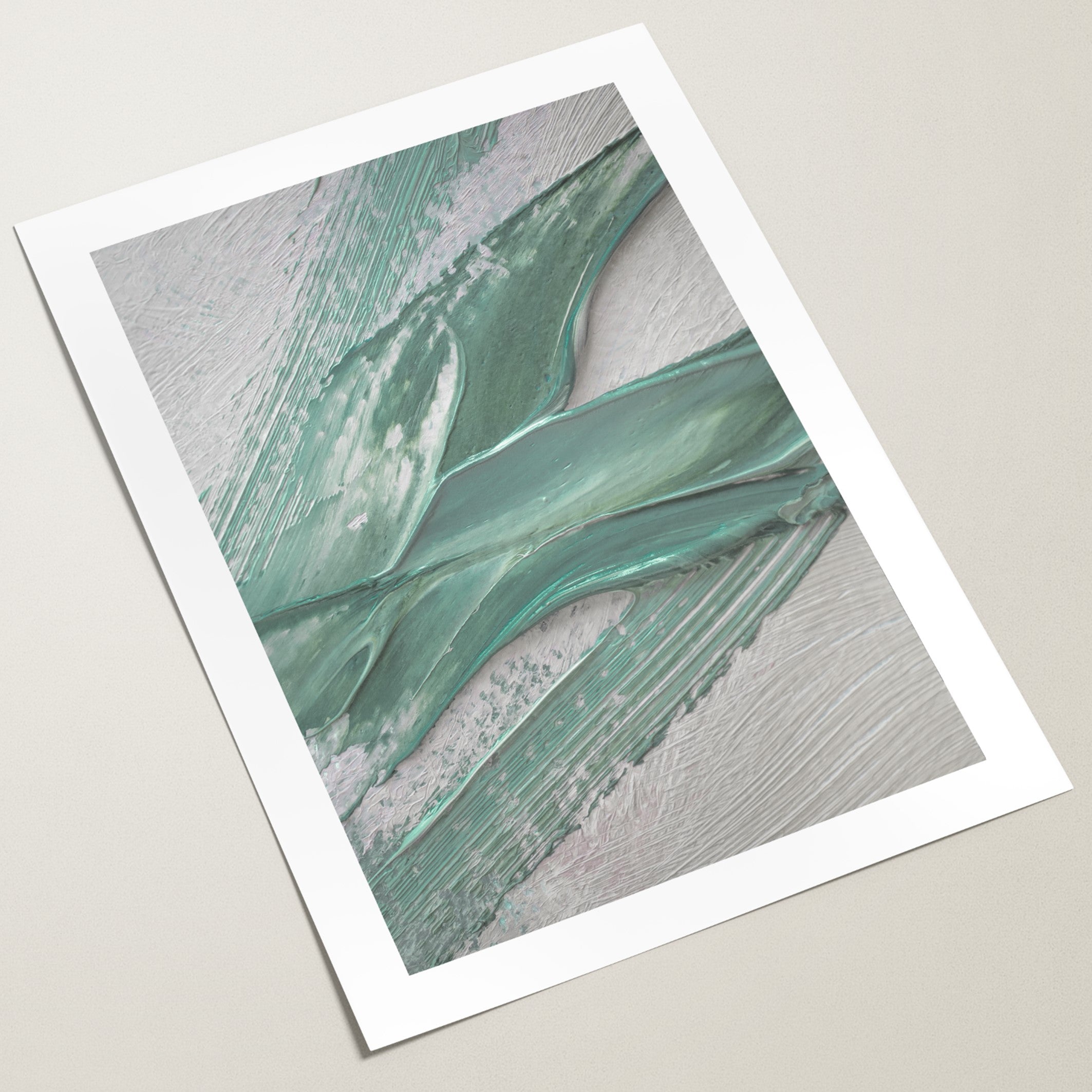 muted green paint poster