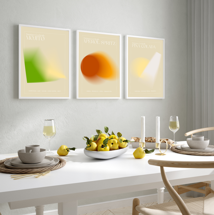 aperol spritz cocktail illustration print poster