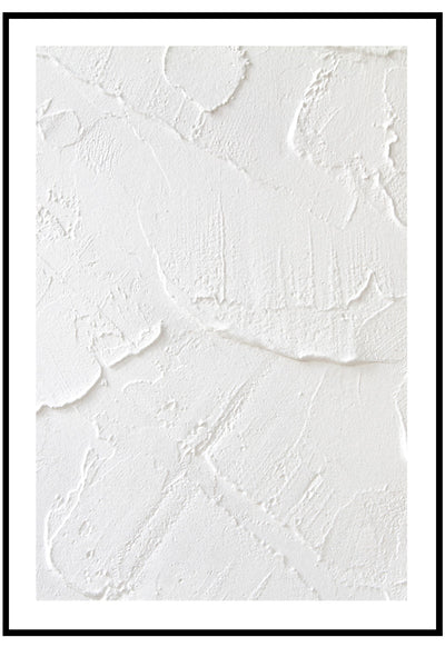 white plaster wall art