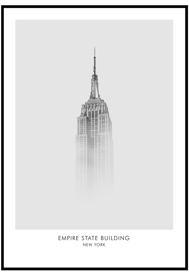 Empire State Building Illustration Wall Art