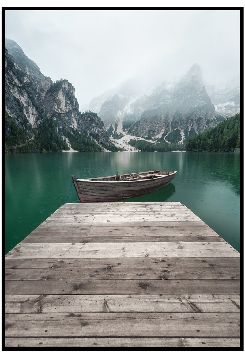 Boat In The Lake Wall Art