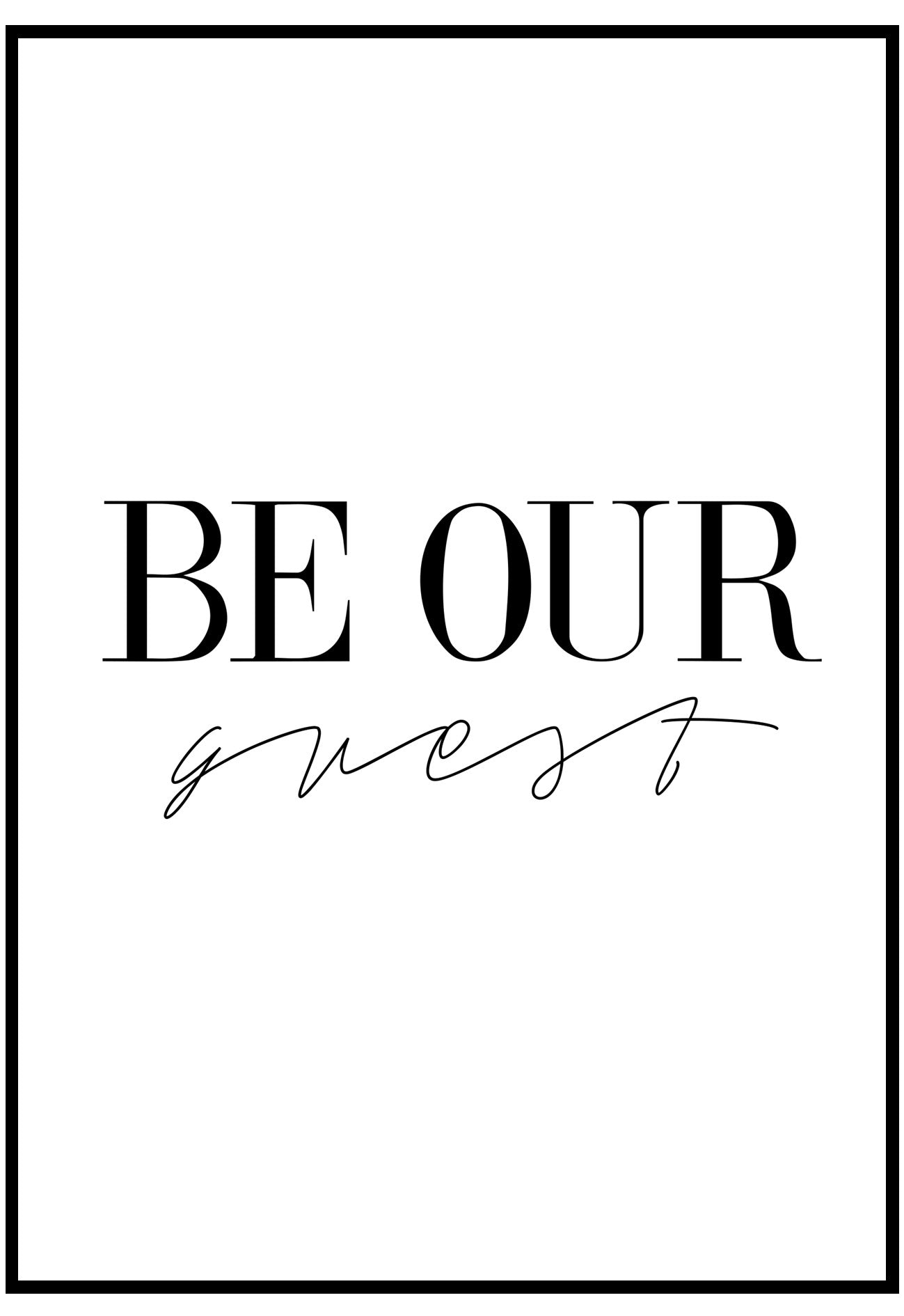 Be Our Guest Wall Art