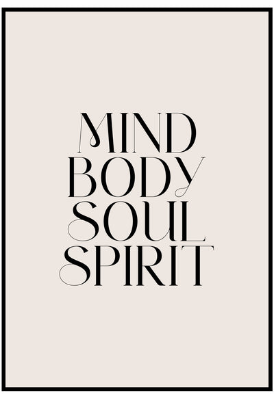 Mind Body Soul Spirit Wall Art
