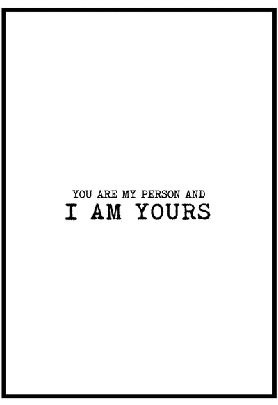 You Are My Person Wall Art