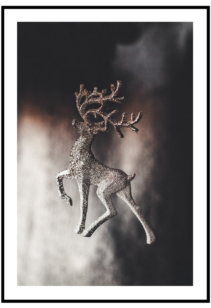 glitter reindeer wall art