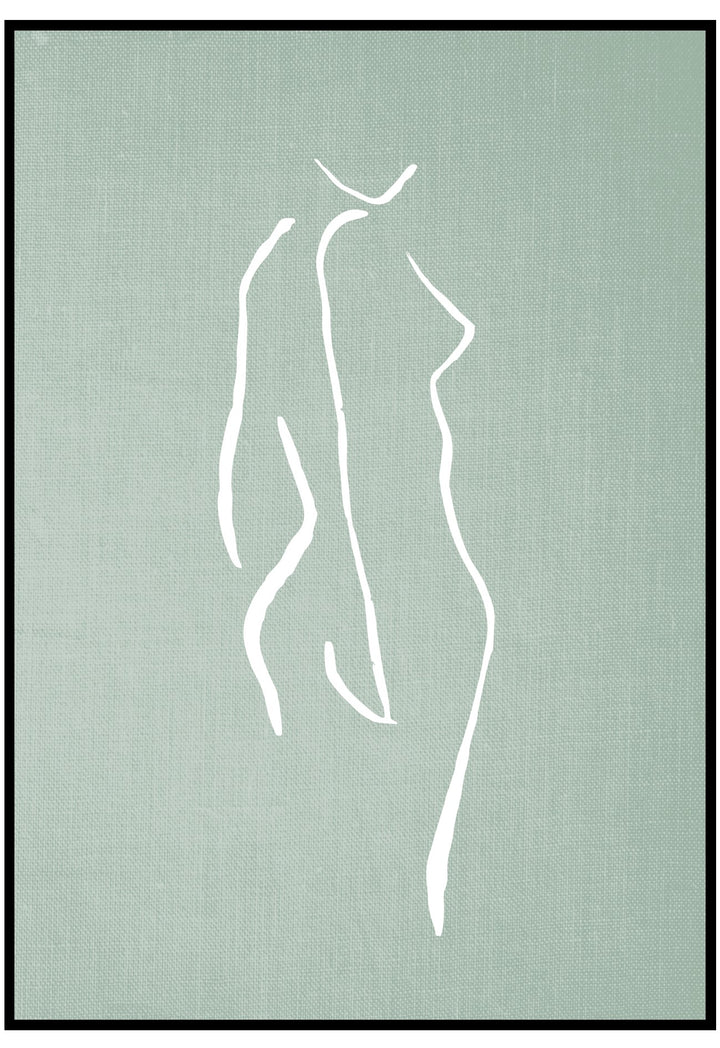 Body On Green Wall Art