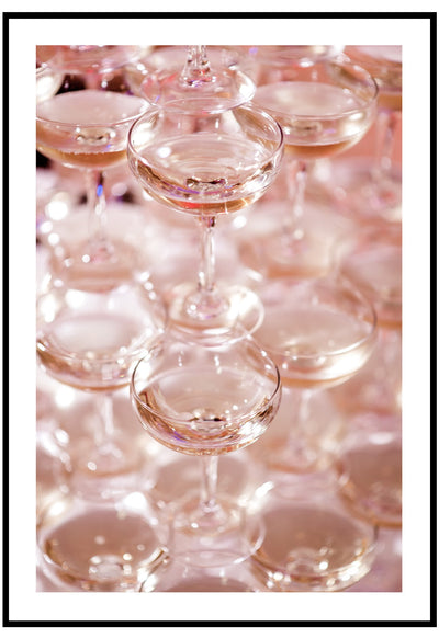 Champagne Tower Wall Art