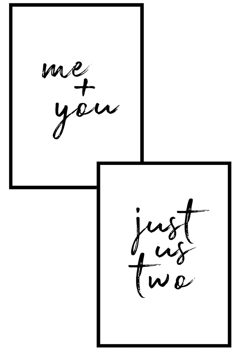 me and you just us two print set