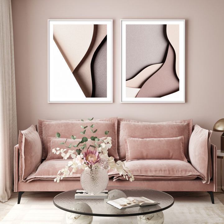 geometric paper wall print