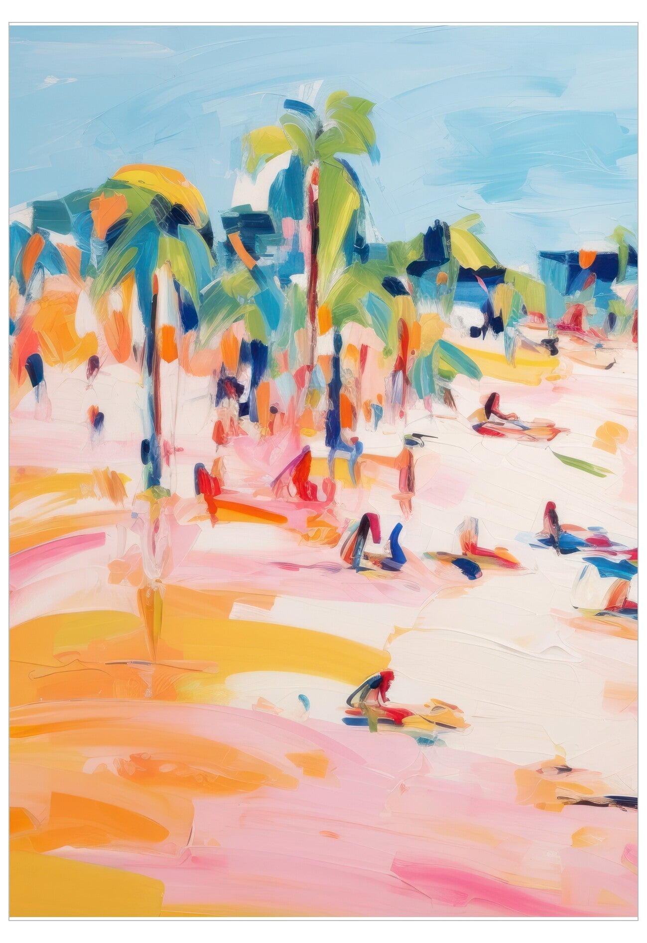 Abstract Beach Scenes Poster