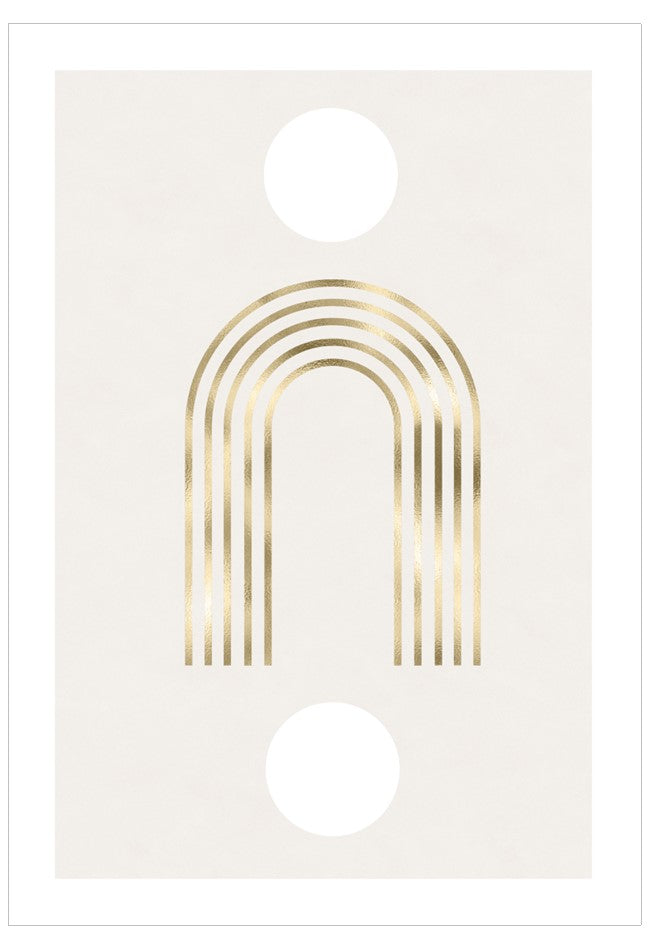 Abstract Beige & White Poster No 3 Poster