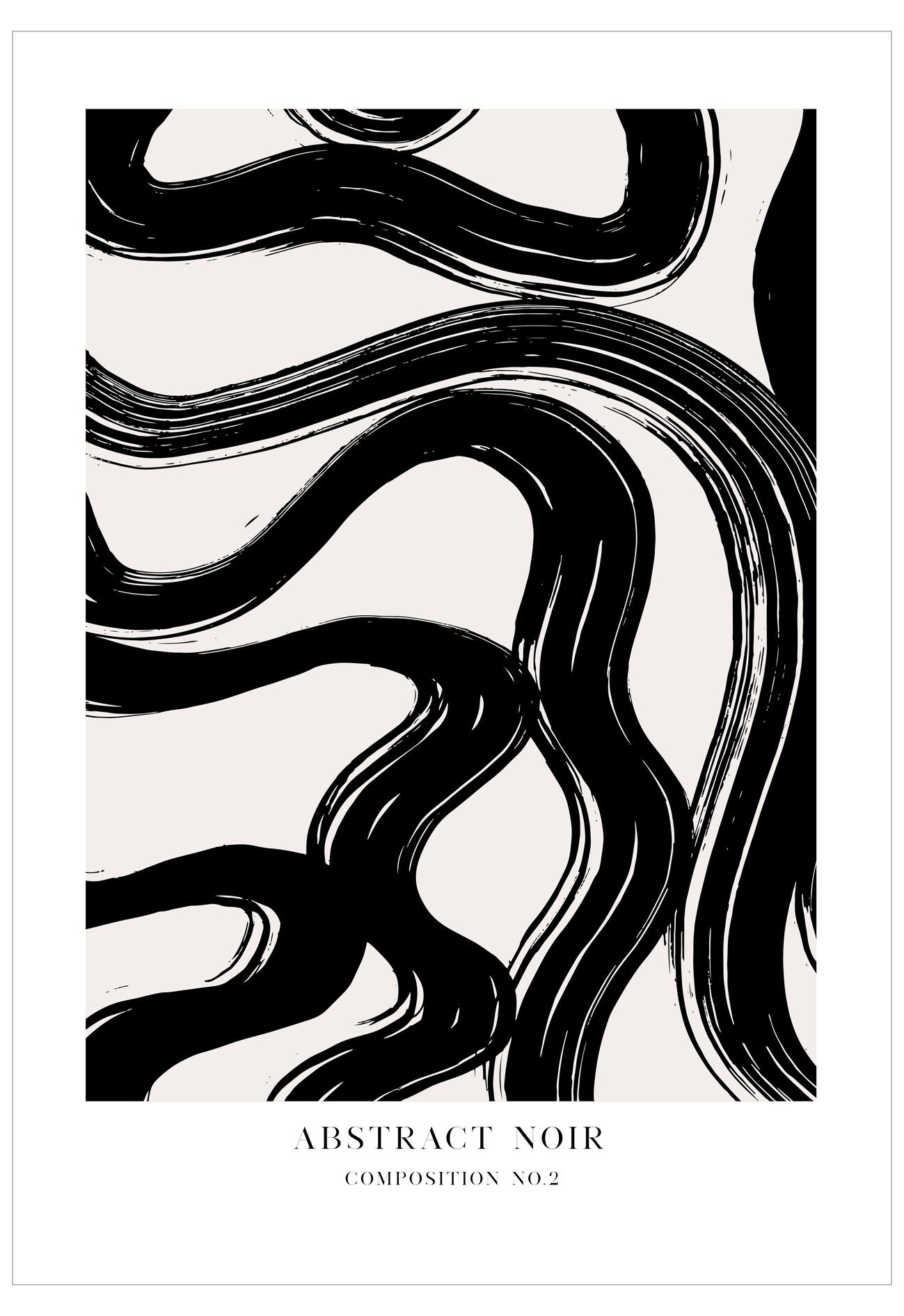 Abstract Noir No.2 Poster