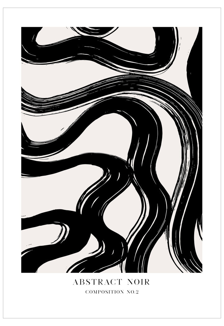 Abstract Noir No.2 Poster