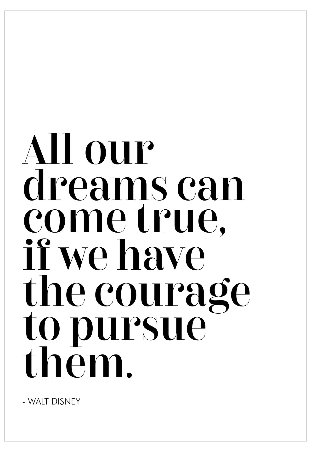 Motivational quote by Walt Disney on a white background