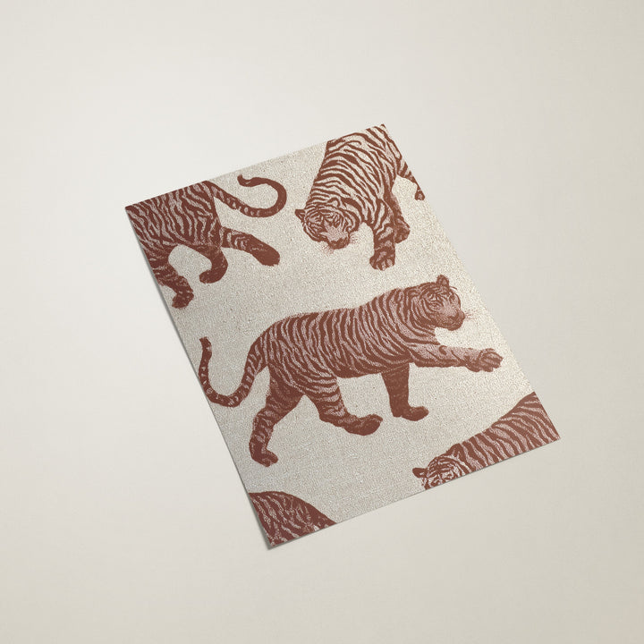 Poster with tiger pattern on a plain background