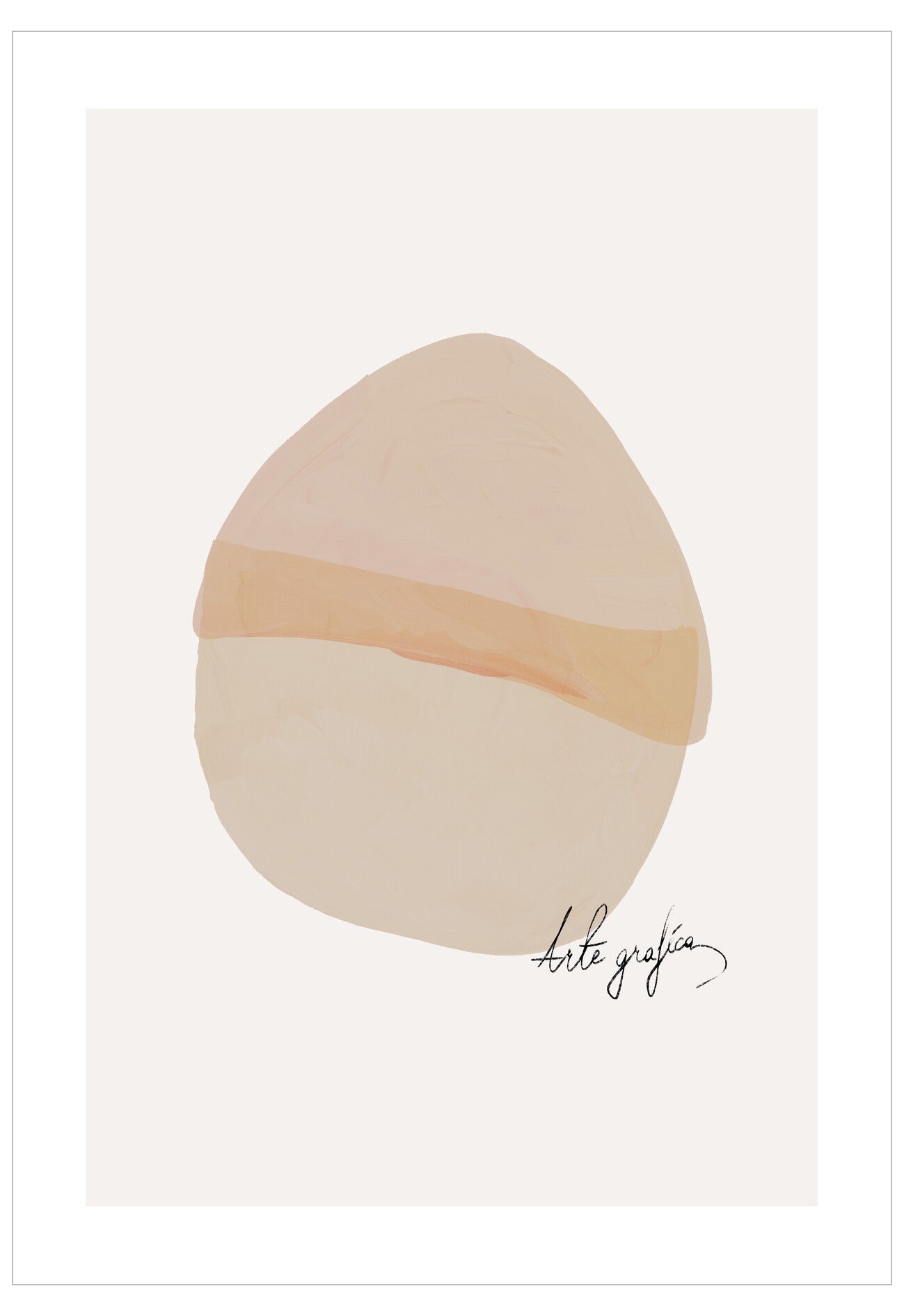 Beige and brown makeup sponge on a white background