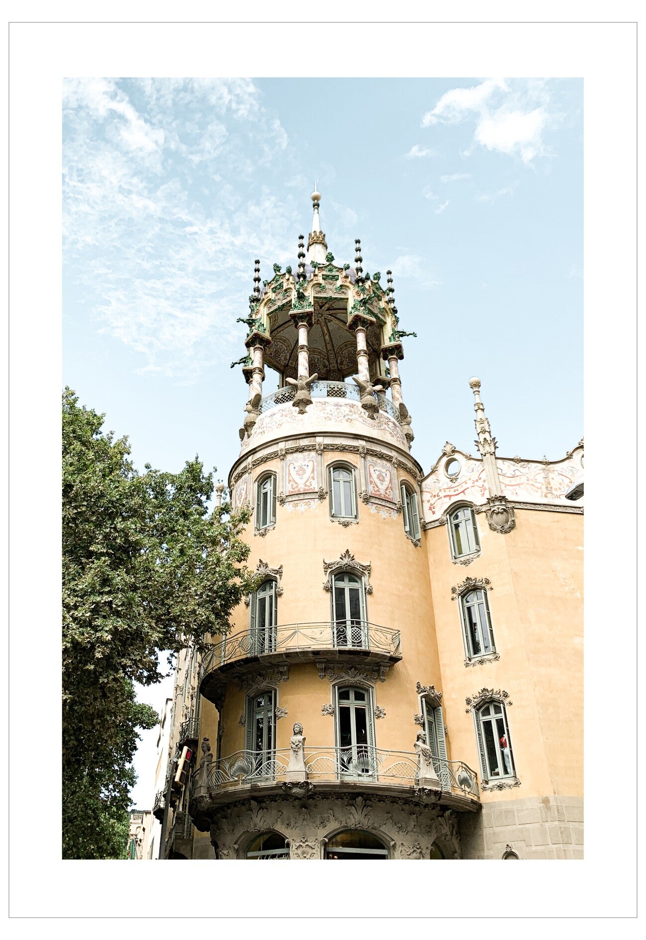 Decorative building with intricate architecture under a blue sky