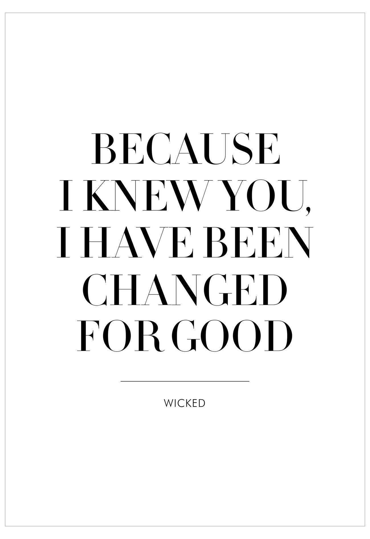 Black text on a white background with a quote from 'Wicked'.