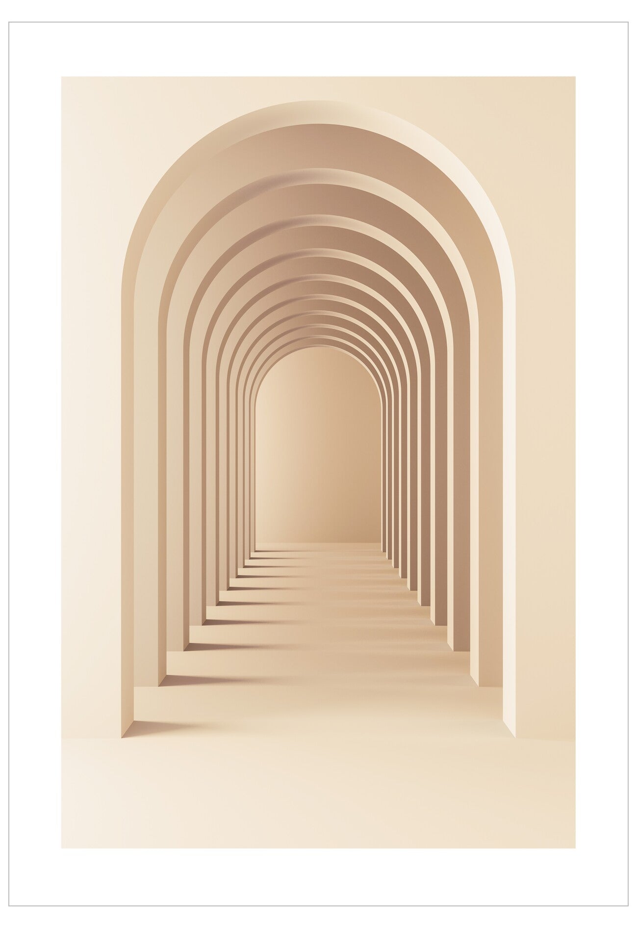 Beige Tunnel Poster