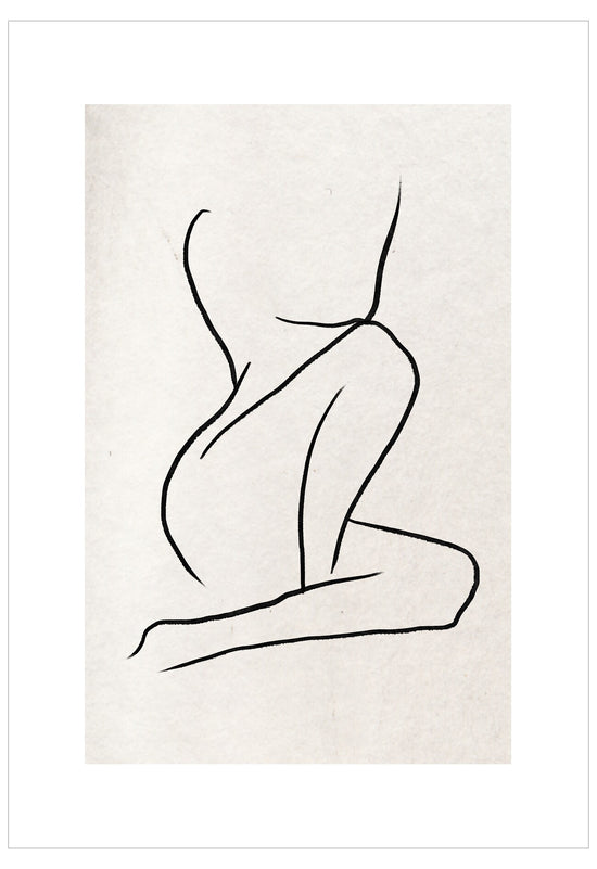 Body Lines No.1 Poster | Line Art Of Female Body