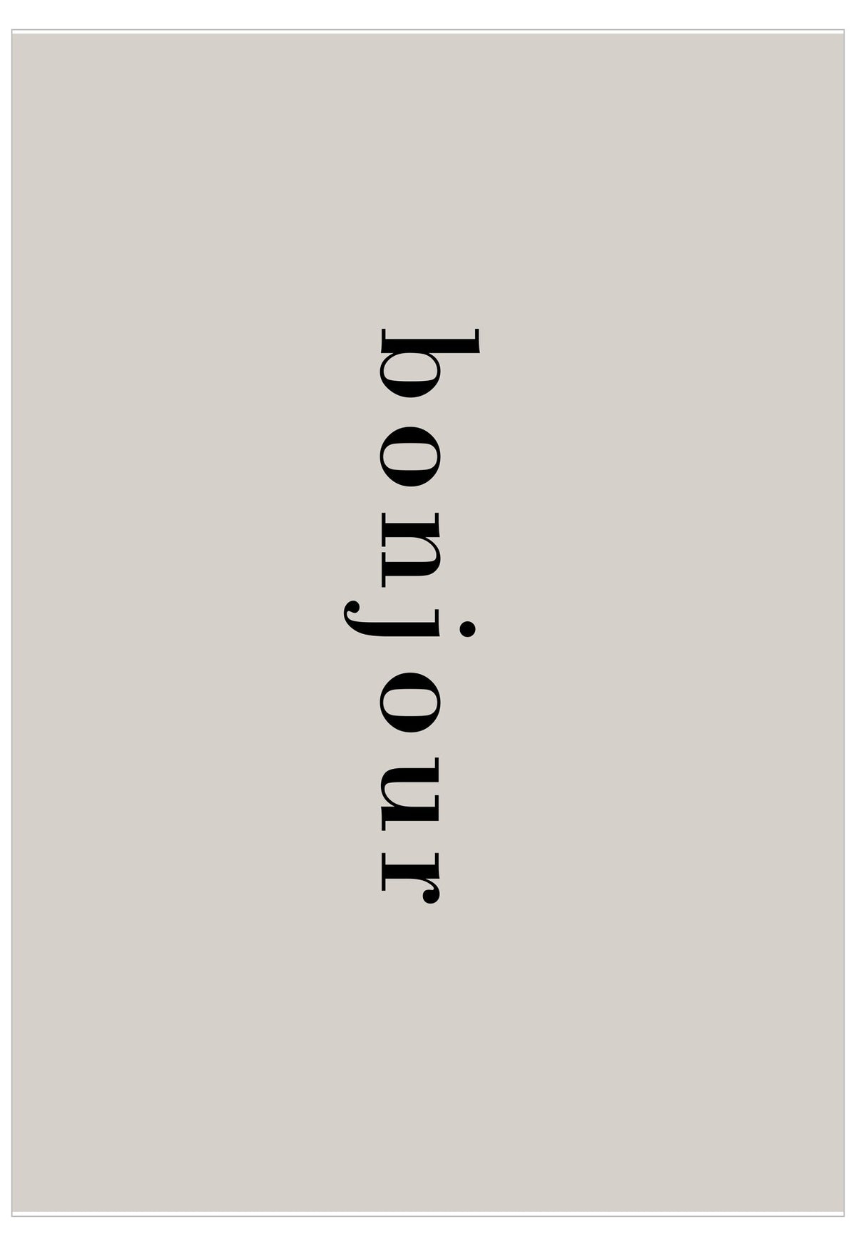 Text 'bonjour' on a beige background
