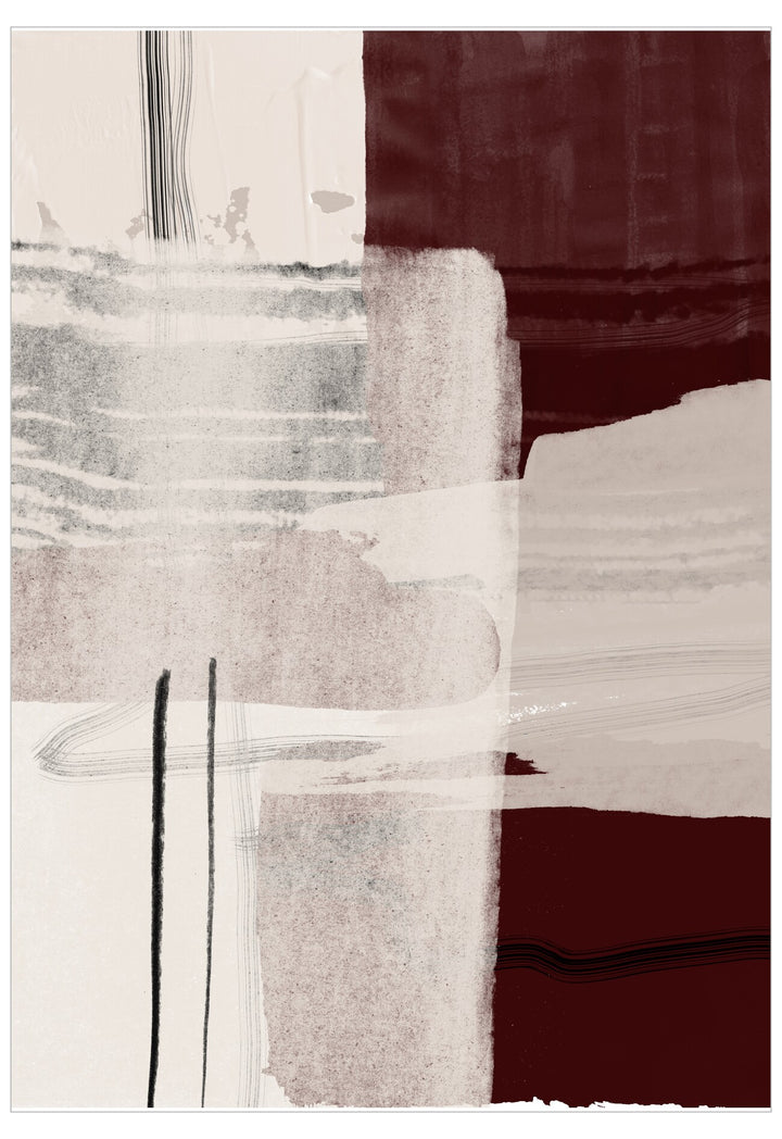 Abstract art piece with geometric shapes and contrasting colors