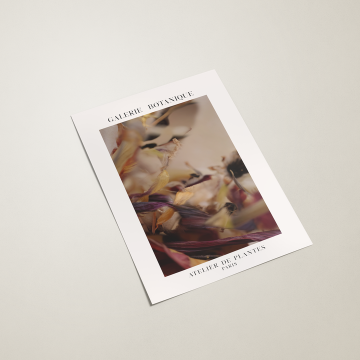 Galerie Belanger poster with abstract art on a light gray background