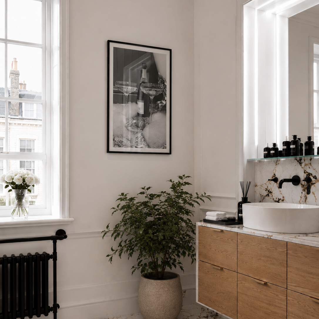 Bubbles with Bath Poster