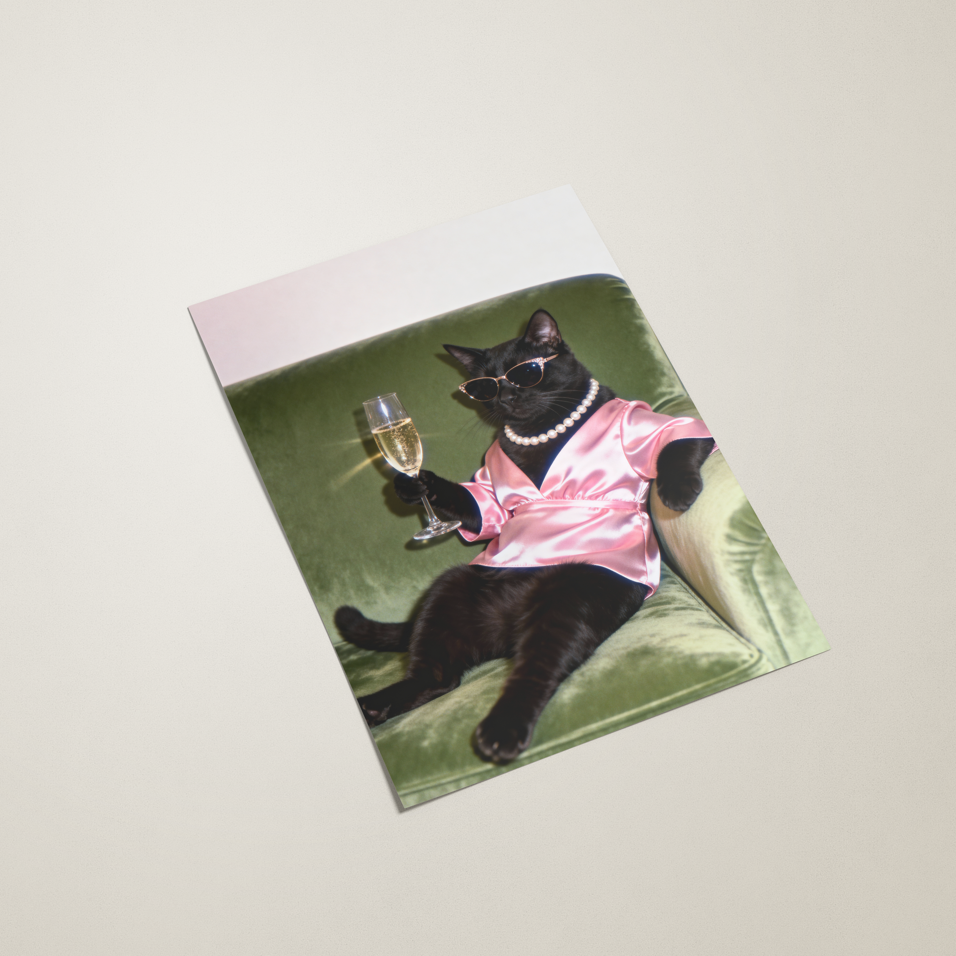 poster with a cat design on a plain background