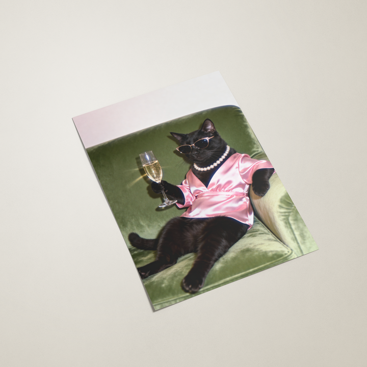 poster with a cat design on a plain background