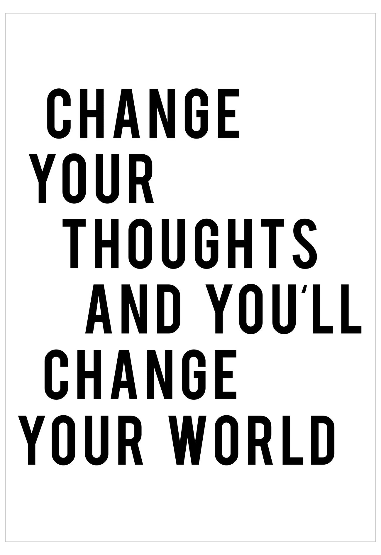 Change Your Thoughts Poster