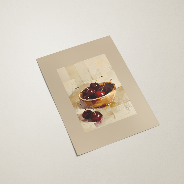 illustration of a bowl of cherries