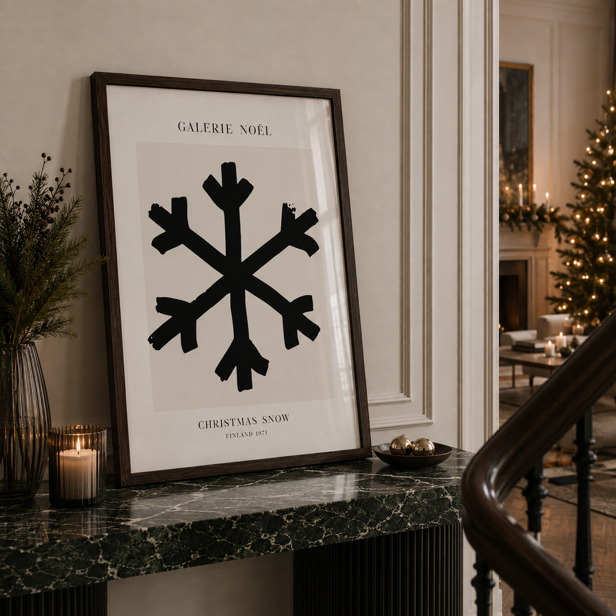 Christmas Snow luxury Christmas Wall Art

