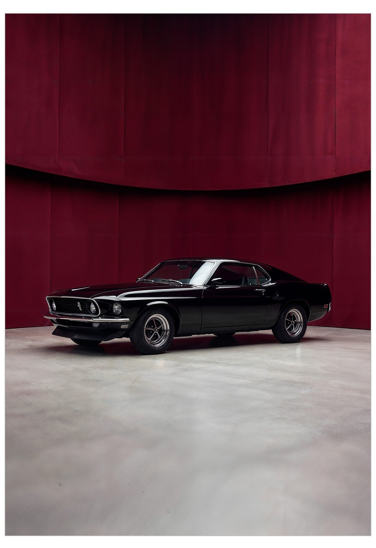 1969 Ford Mustang car poster
