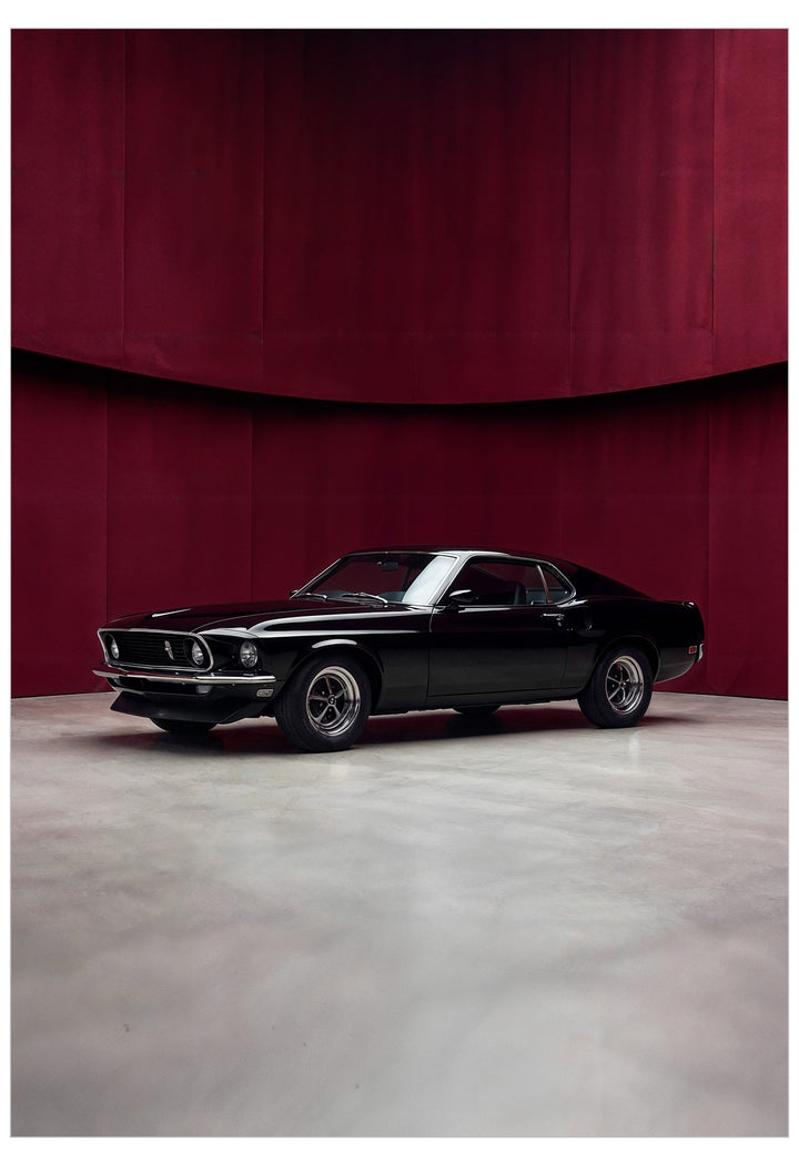 1969 Ford Mustang car poster