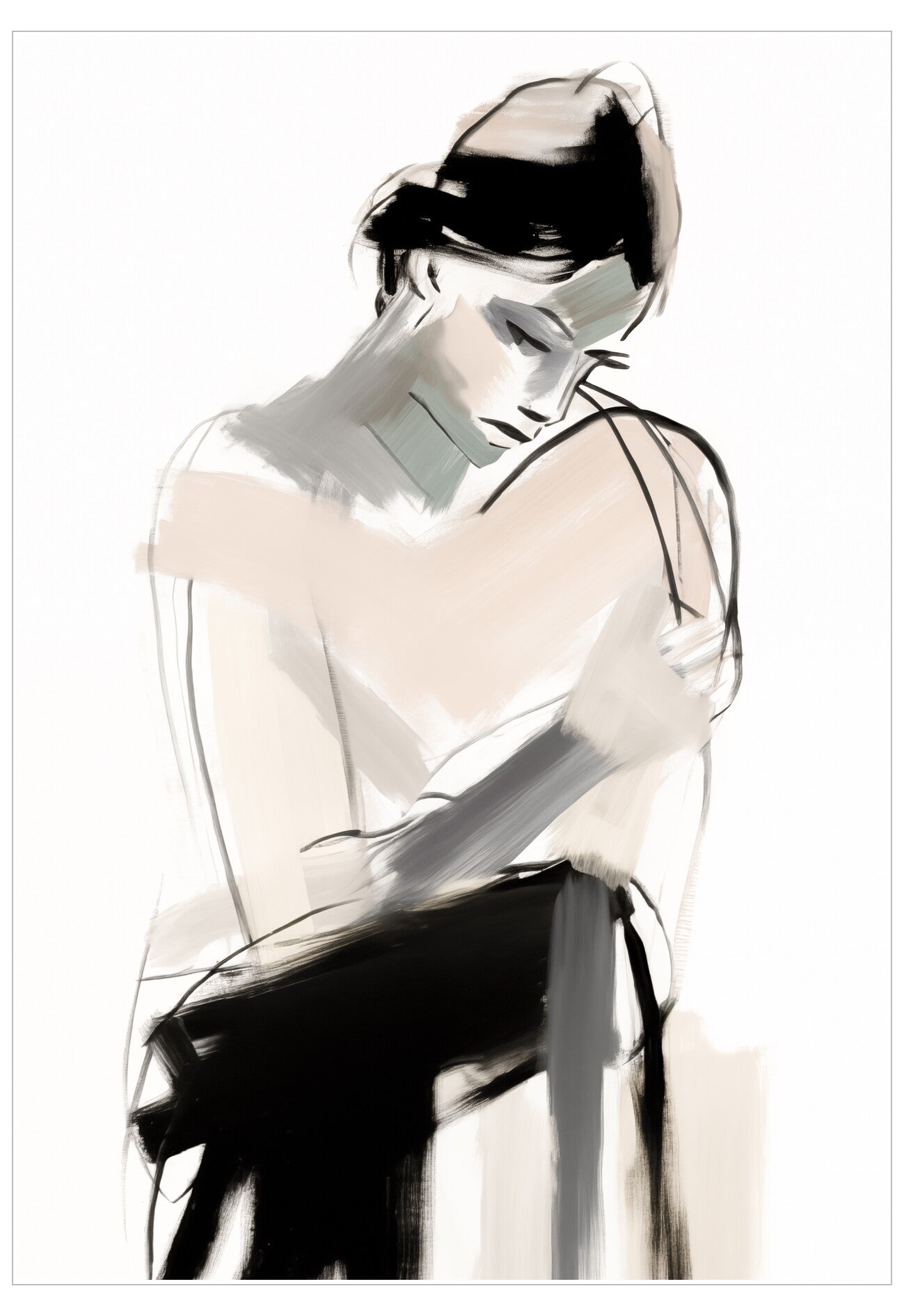 Mannequin wearing a silver outfit with a white background