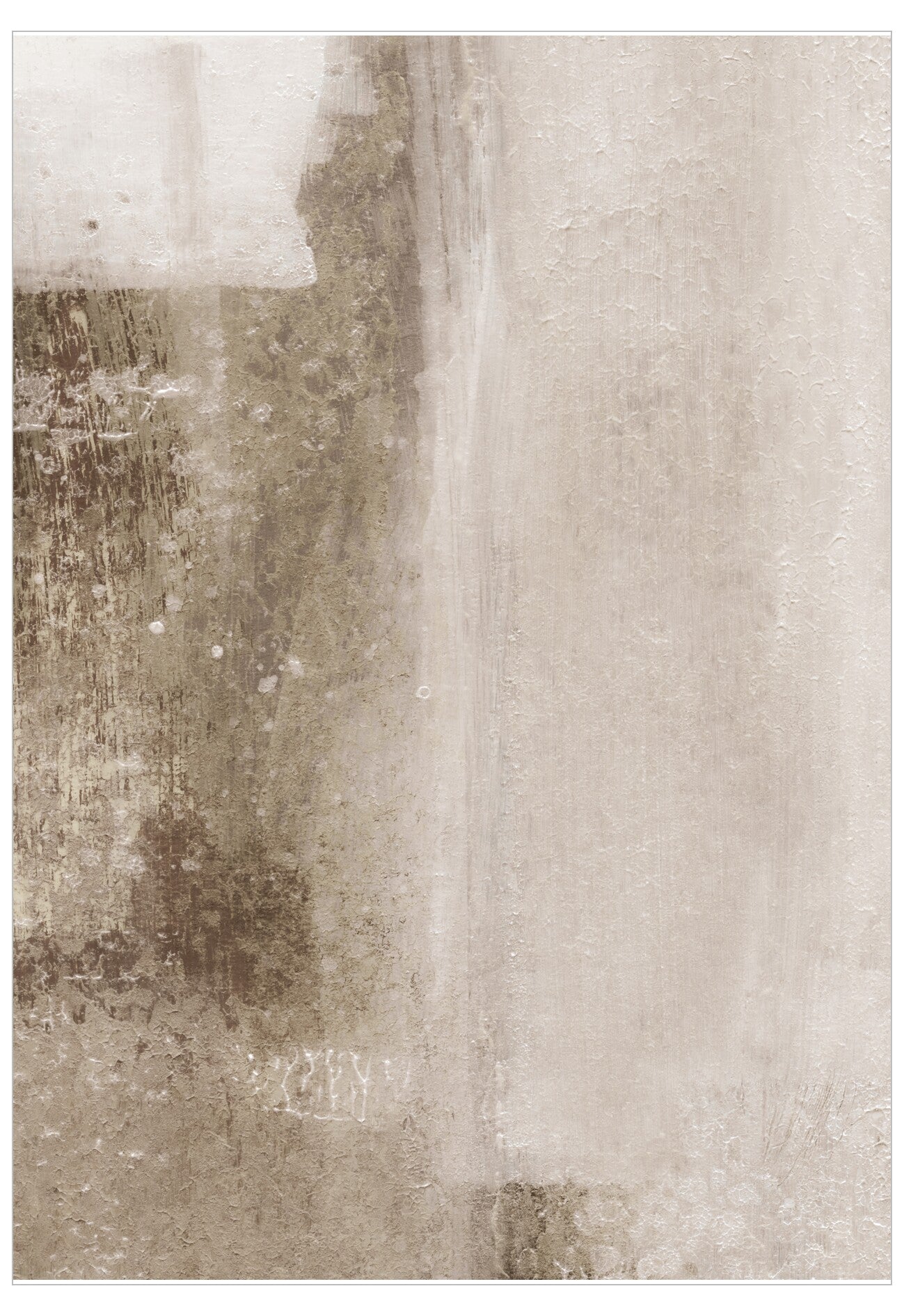 Textured beige and brown wall art with abstract patterns