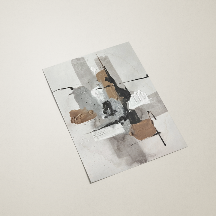 Abstract art piece on a beige background