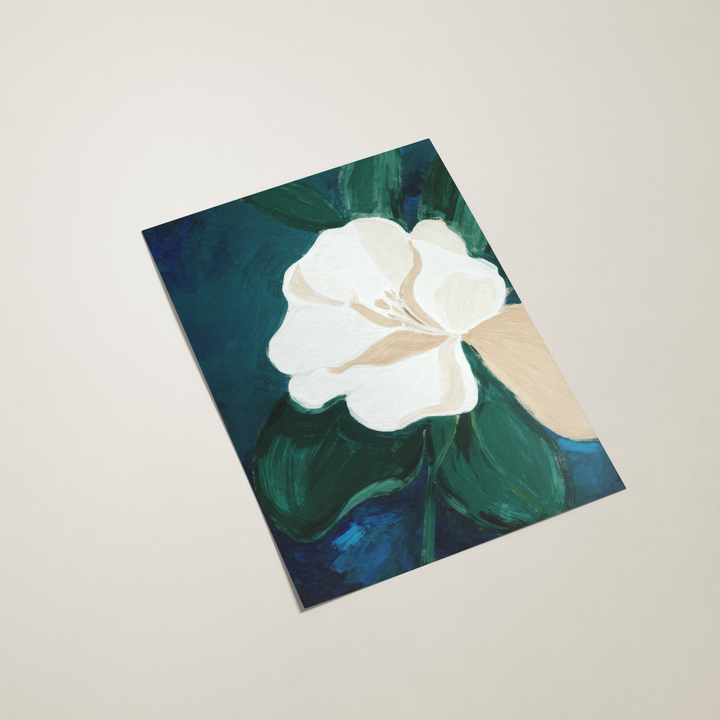 painted floral illustrated wall art