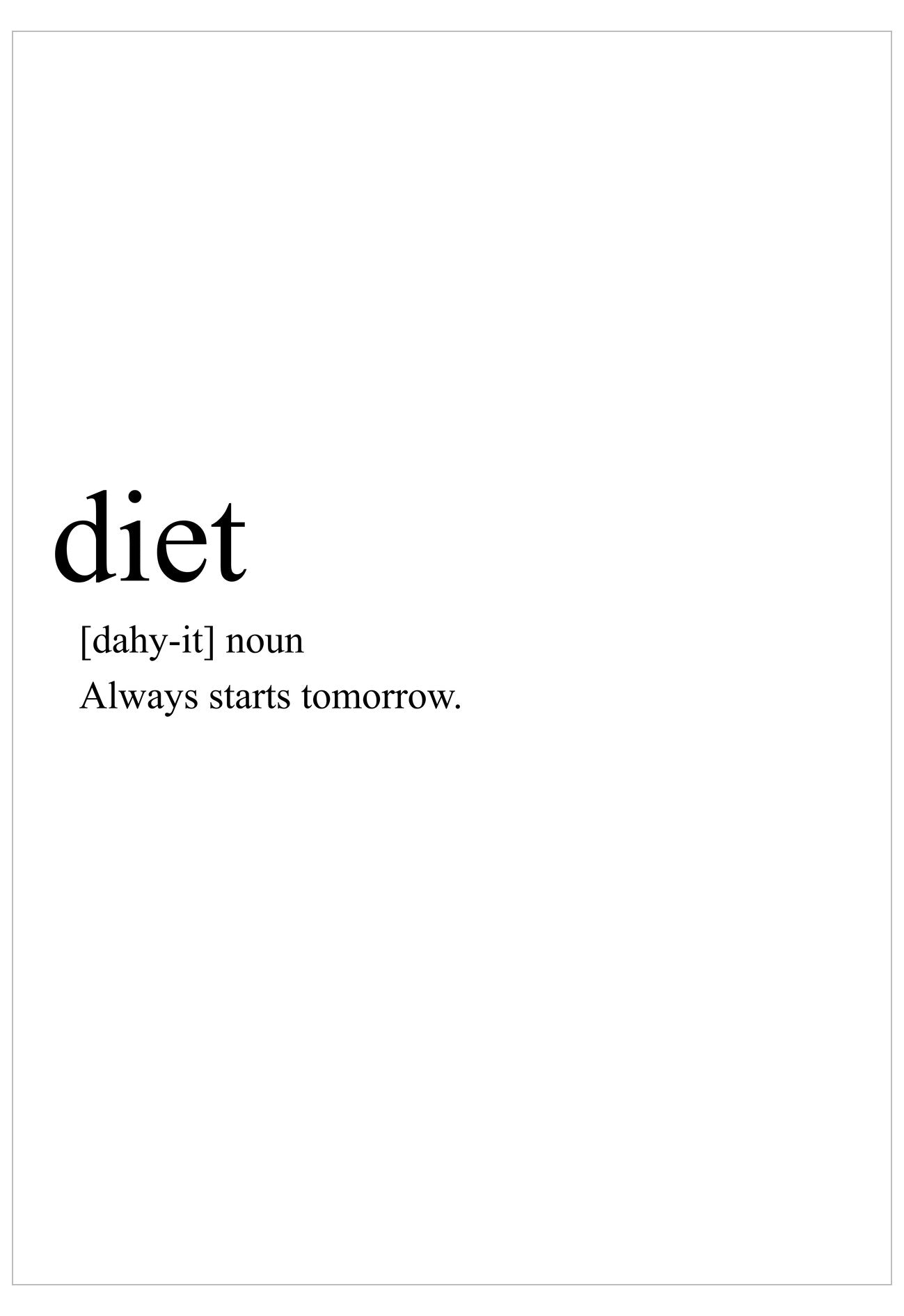 Diet Poster 